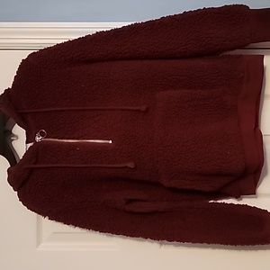 Burgundy Fleece Hoodie